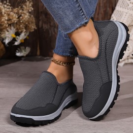 Women's Low Top Sports Shoes, Lightweight & Breathable Slip On Sneakers, Casual Outdoor Walking Trainers